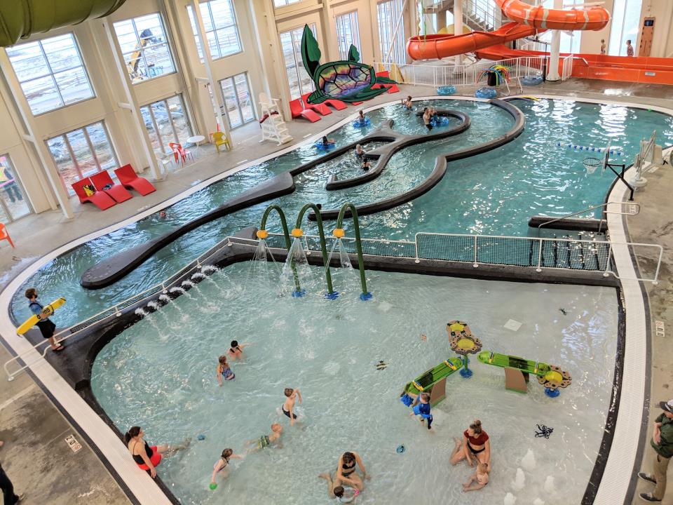Aerial view of the Splash Pool and Lazy River