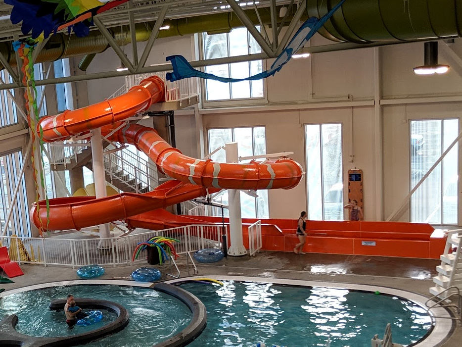 tubular orange twisting slide
