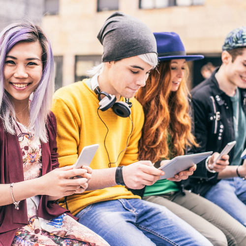 group of teens