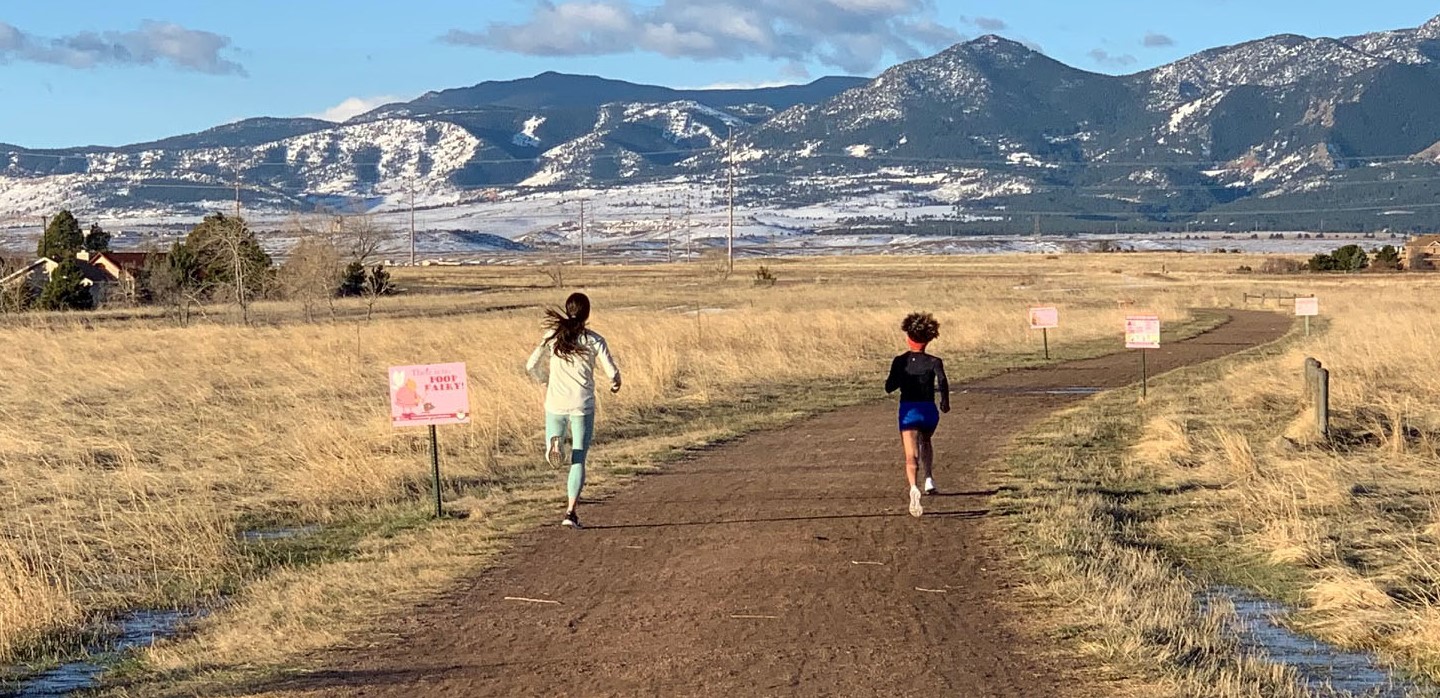 Trail Runners with Mountain Vista