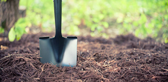 Shovel in Mulch