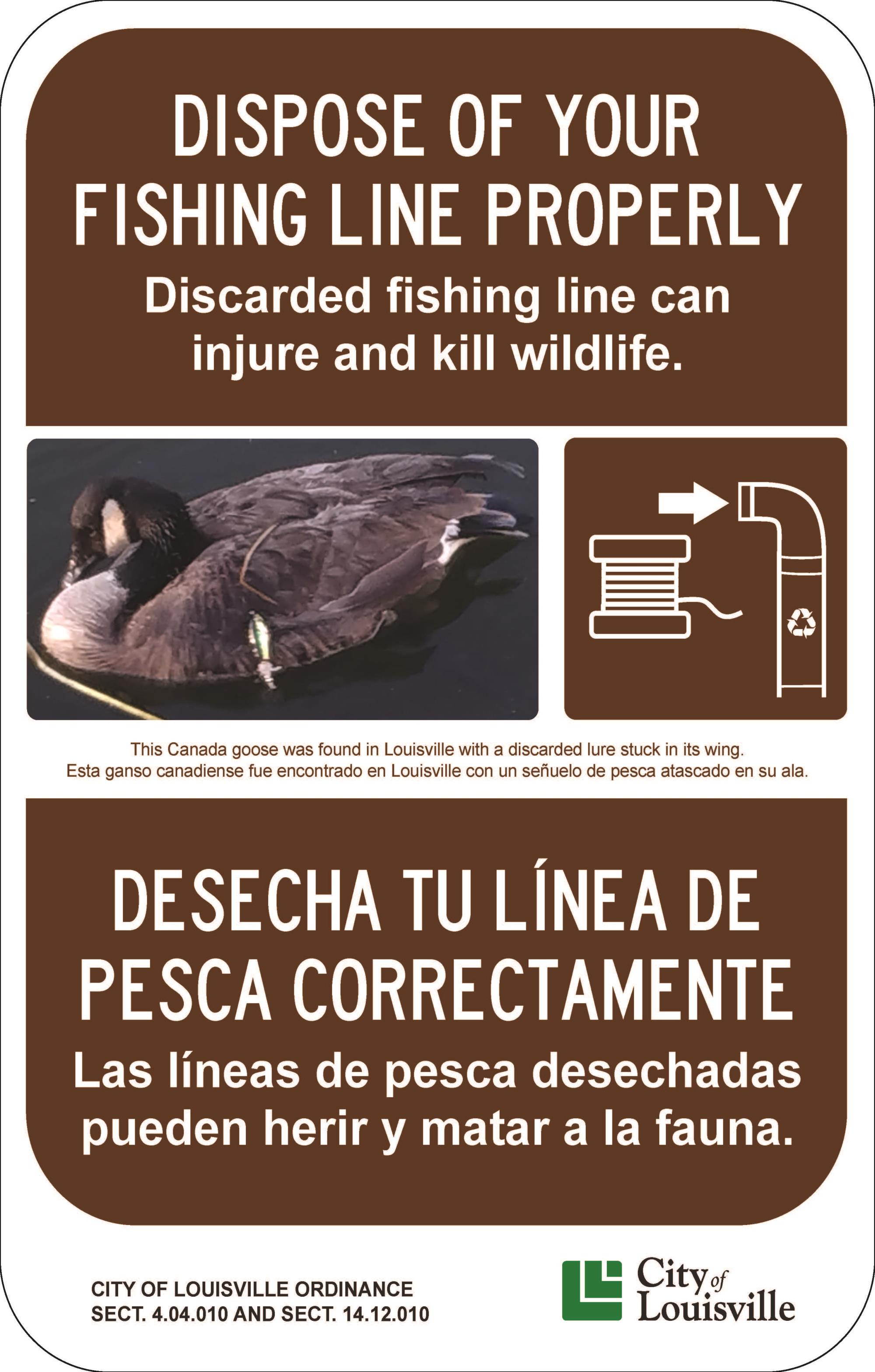 fishing line sign 