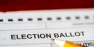 Election Ballot with pencil