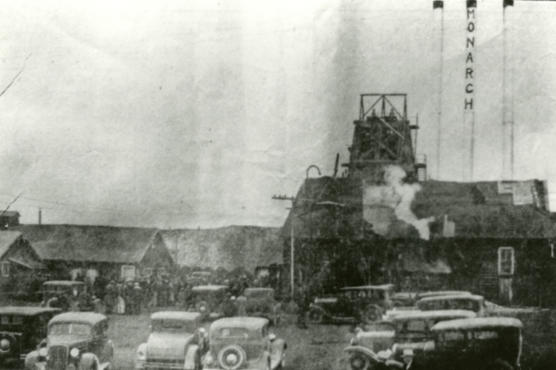 Monarch Mine after the explosion on Jan. 20, 1936.